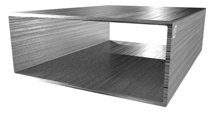профиль прямоугольного сечения алюминиевый30х75х1.5